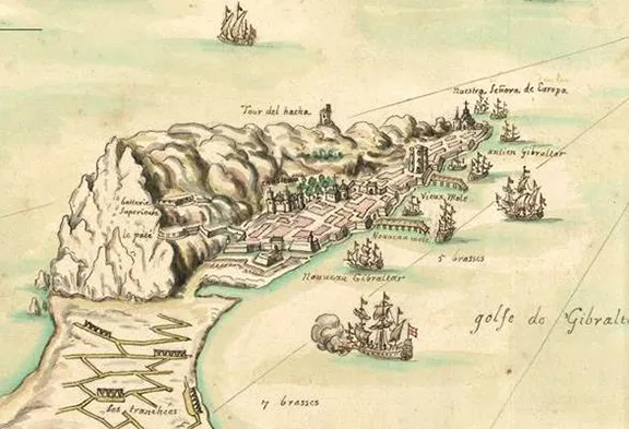 1704 Louis Boudan Taking of Gibraltar Gibraltar British Overseas Territory